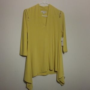 A yellow blouse